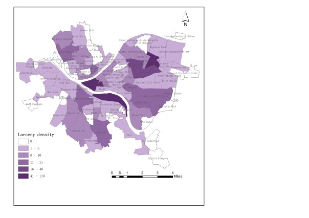 crime data mining in Pittburg-density